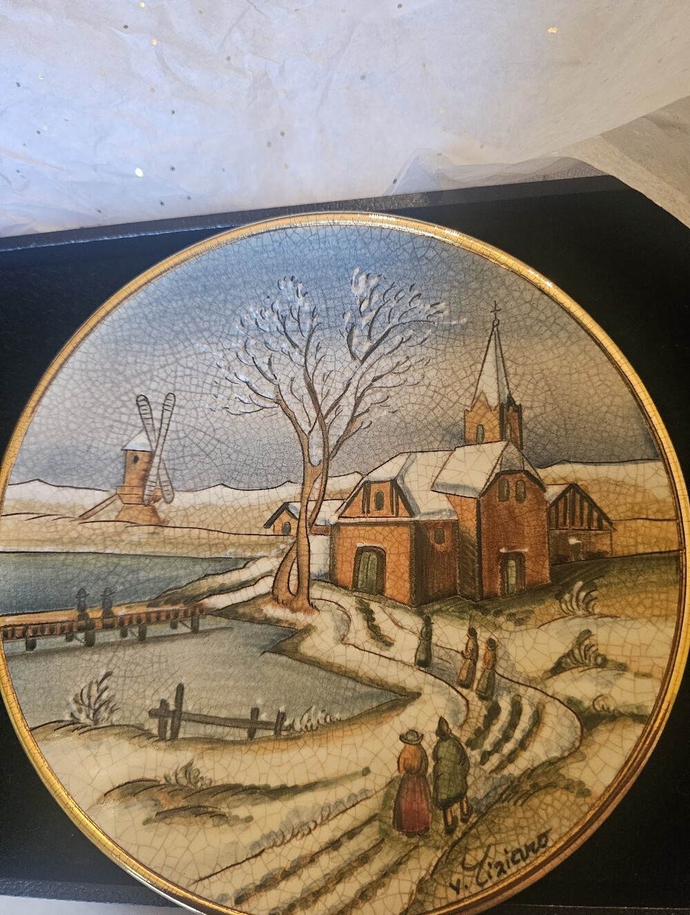 Vintage 1978 Veneto Flair V Tiziano Dutch Christmas Collector Plate Limited Ed.